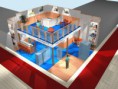 Poschodová expozícia pôdorys 10 x 10 m výška 5 m